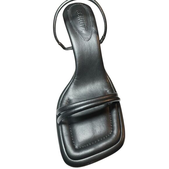 SCHUTZ Agatha Square Toe Flare Slip on High Heeled Sandal Women's size 10. - Picture 4 of 10